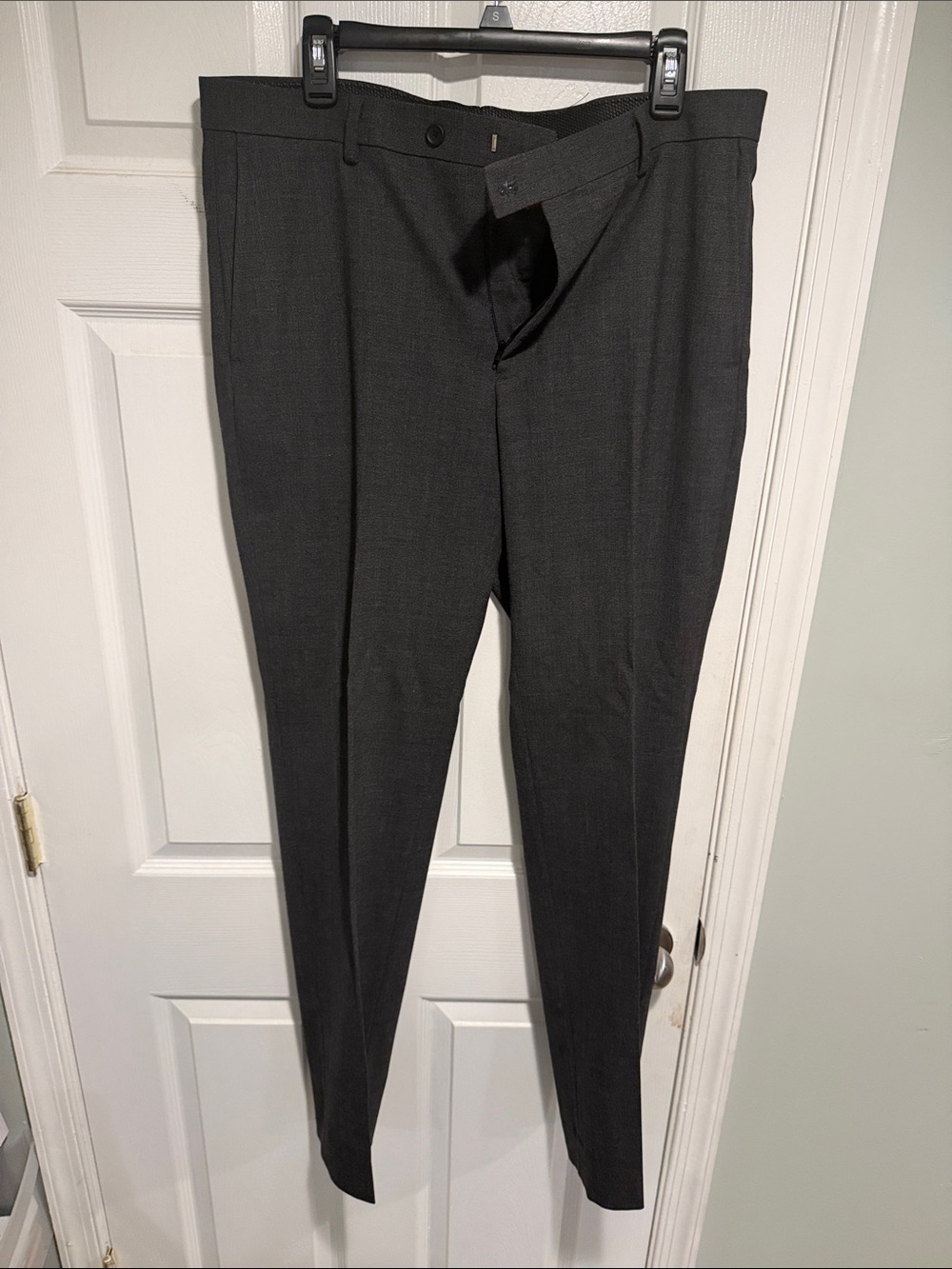 Kenneth Cole Men's Dark Charcoal Dress Pants